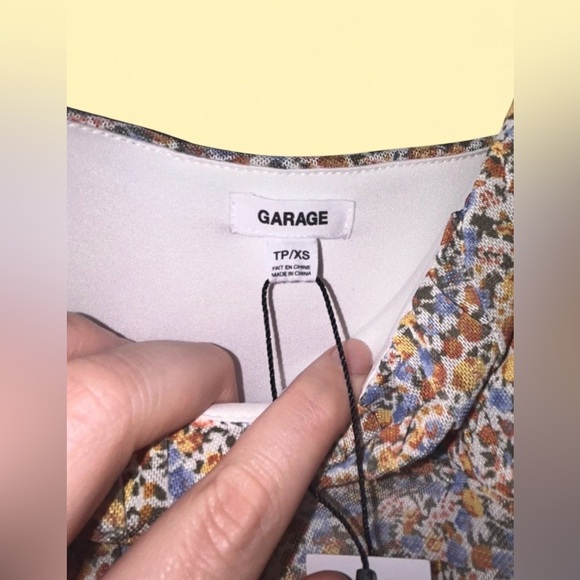 Garage Ruched Floral Mesh Mini Dress Size XS | NWT - Picture 7 of 8